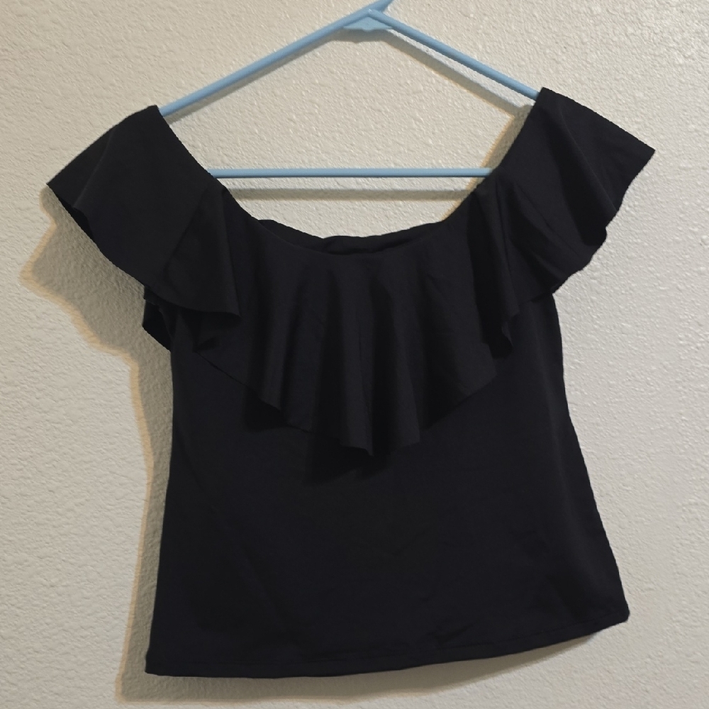 Black Womens Size 2 Swim And Spa Collection Swimwear Top Only  By Trina Turk NWT